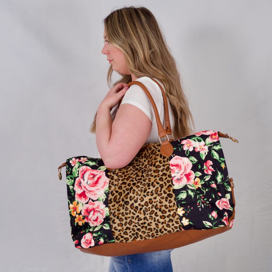 Floral Cheetah Bag